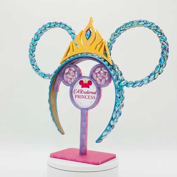 EARrational Princess Blue Elsa Mickey Ears Fully bedazzled  display picture 3